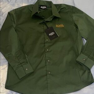 Von Dutch Long Sleeve Button Up Size Medium- NWT